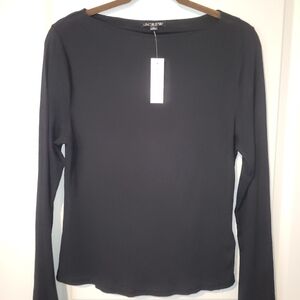 J. Crew Black Long Sleeve Blouse